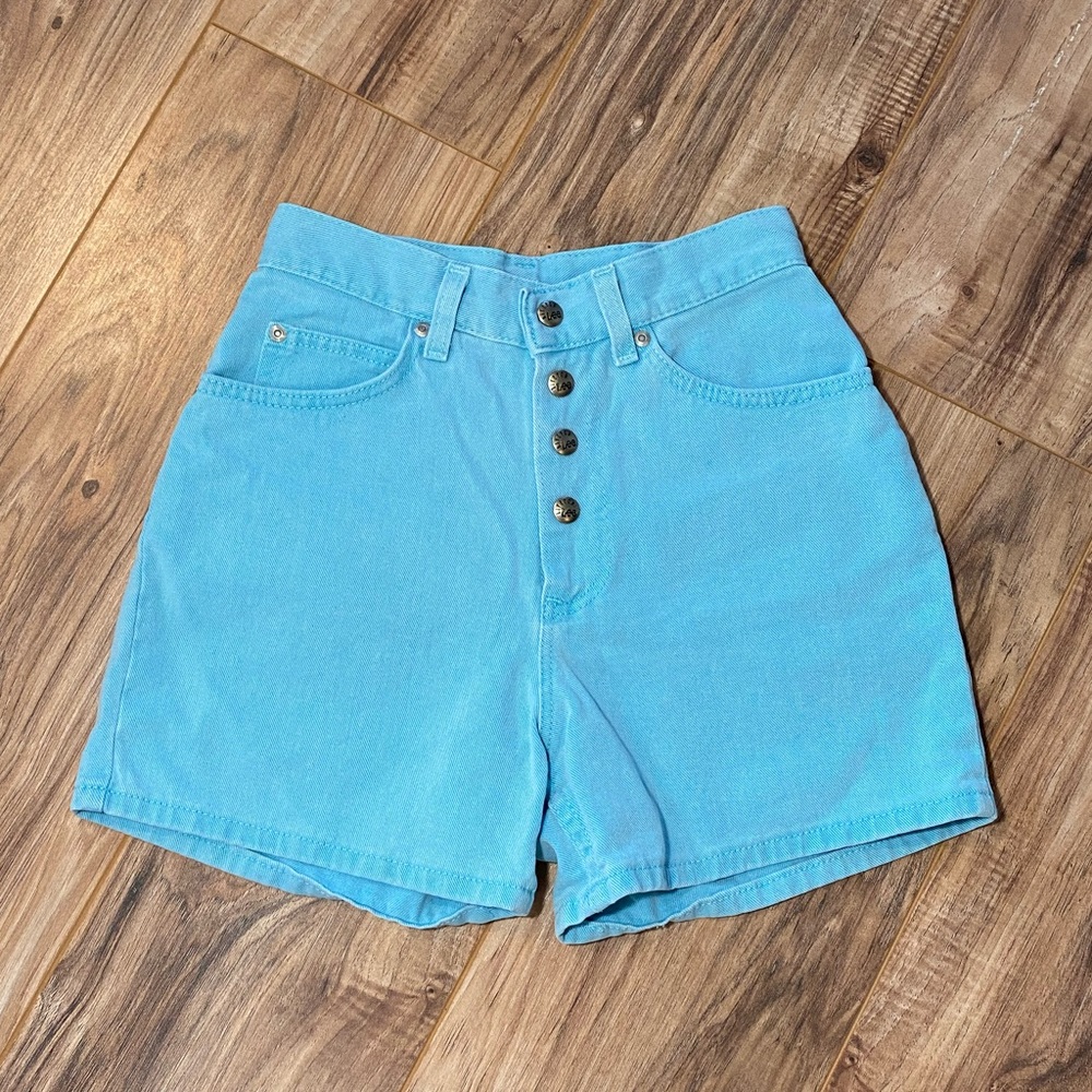 Vintage Lee Blue Button Fly Shorts